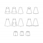 Швейные выкройки Simplicity S9318 Toddlers` Tent Tops, Dresses, and Shorts, CCB(1-2-3-4) 
