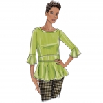 Выкройка: Misses` Pullover Tops with Sleeve and Peplum Variations, Butterick B6489 