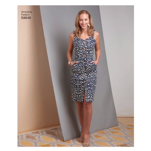 Misses` Dress, Skirt, Top and Jacket, Simplicity Pattern #S8849 