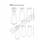 Misses` Vintage Nightgowns, Sizes: A (XS-S-M-L-XL), Simplicity Pattern #8799 