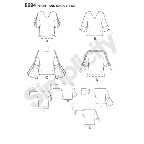 Naiste topid, Simplicity Pattern #8694 
