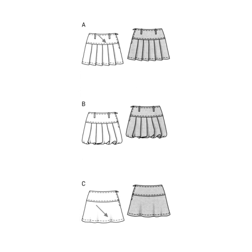 Seelik 140 cm - 170 cm,Skirt Burda 9562 