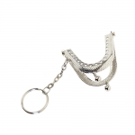 Металлическая застежка для сумочки, кашелЬка + ключевое кольцо, 4,5 см x 5 см, HD025 