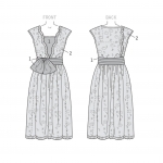 Выкройка: Misses` Drop-Waist Dress with Oversized Bow, Butterick B6399 