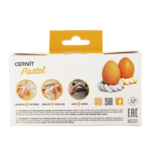 Muotoiluvahan sarja Cernit Pastel 12 kpl x 25g 