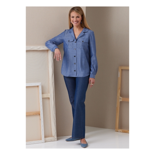 Lõikekomplekt BUTTERICK B6924 MISSES` SHIRTS BY PALMER/PLETSCH 