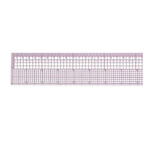 Läbipaistev õhem plastjoonlaud, 5,5cm x 60cm SewMate 2460 