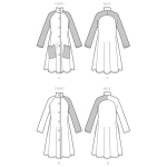 Выкройка: Misses` Coat Dress, Butterick B6254 