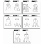 Выкройка: Misses` Pleated or Flared Skirts, Butterick B6744 