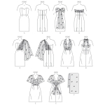 Выкройка: Misses` Dress and Sash, Butterick B6131 