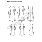 Naiste ja pluss-suurusega naistele Imeliselt Istuv kleit, Simplicity Pattern #8258 