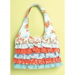 Ompelukaava: Shoulder Bag and Cosmetic Pouch with Contrast Ruffles, Kwik Sew K0222 