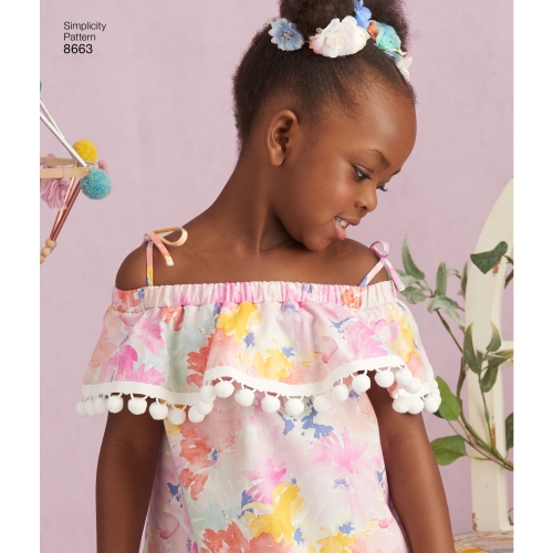 Laste ja tüdrukute kleit, Simplicity Pattern #8663 
