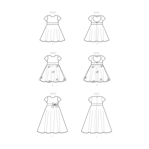Laste kleidid, suurused: A (3-4-5-6-7-8), Simplicity Pattern #S9119 