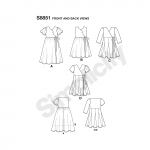 Child`s Dresses, Sizes: A (3-4-5-6-7-8), Simplicity Pattern #S8851 