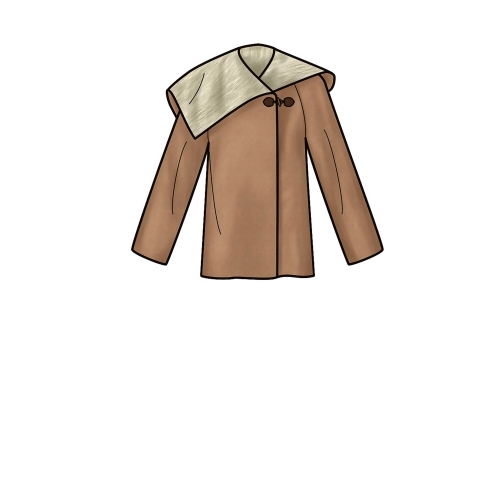 Naiste ja Petite-naiste vööga mantel, Simplicity Pattern #S9015 