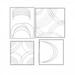 Šabloon-joonlaud vabakäe-teppimiseks, 17,8 cm × 10,2 cm Yütien Design LFOV4 