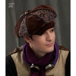 Men`s Hats in Three Sizes, Sizes: A (S-M-L), Simplicity Pattern #8713 