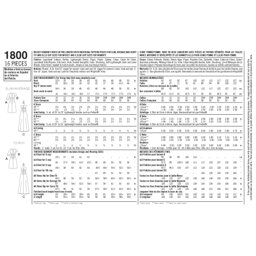 Naistele, ja pluss-suurusesnaistele Imeliselt Istuv: kleidid, Simplicity Pattern #1800 