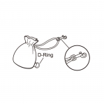 Swivel hook; swivel latch; swivel ring; snap hook, key clasp, Twist Base, 33 x 16 mm for band 8-10 mm 