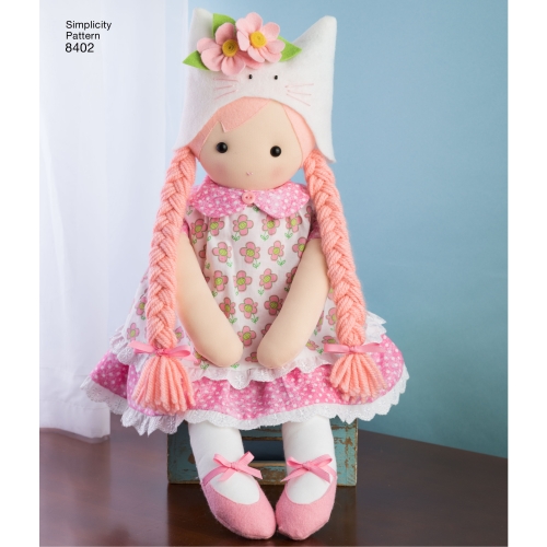 60cm täidistopitavad nukud riietega, Simplicity Pattern # 8402 