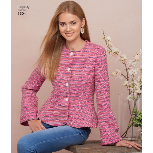 Naiste ja väikesekasvuliste Petite-naiste jakk, Simplicity Pattern #8604 