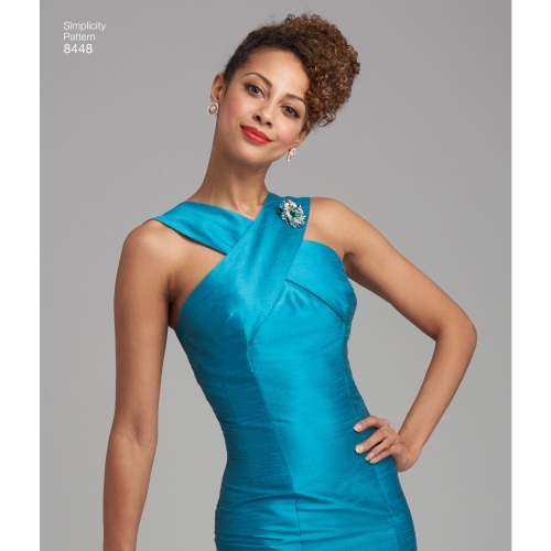 Naiste vintage kleit ja voodriga või voodrita vest, Simplicity Pattern # 8448 