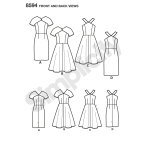 Naiste ja väikesekasvuliste Petite-naiste kleidid, Simplicity Pattern #8594 