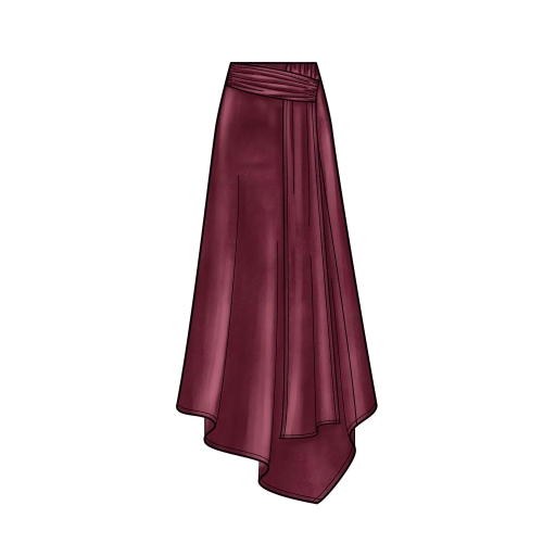 Naiste asümmeetrilised seelikud, Simplicity Pattern #S9016 