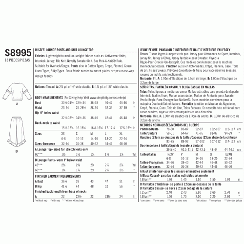 Naiste Mimi G Style jakk, seelik, ja trikootopp Simplicity Pattern #S8995 