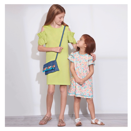 Laste ja tüdrukute kleit ja kotike, Simplicity Pattern #S8897 