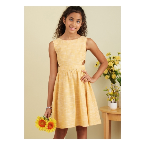 Ompelukaava BUTTERICK B6908 GIRL DRESS, JMPST, RMPR 