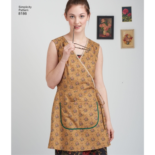 Naiste Dottie Angel Frock: hõlmik- ja Slip kleit, Simplicity Pattern #8186 