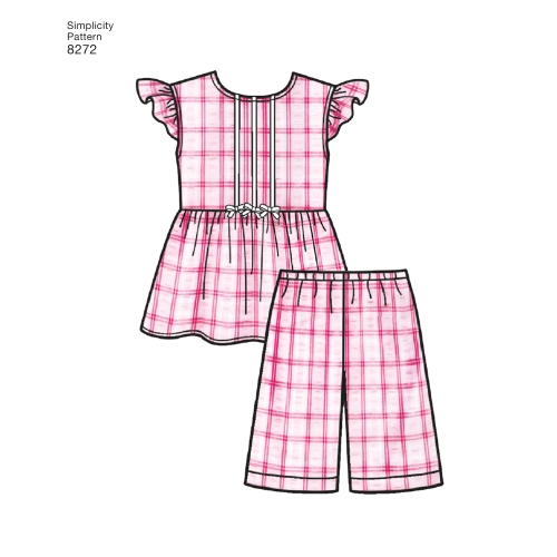 Laste ja tüdrukute magamisriietus ja hommikumantel, Simplicity Pattern #8272 