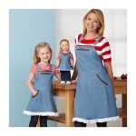 Швейные выкройки Simplicity S9395 Aprons for Misses, Children and 18` Doll, A (S - L / S - L) 