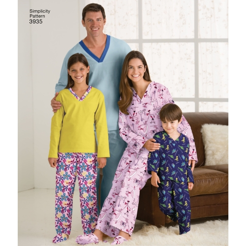Naiste, meeste ja laste magamisriietus, Simplicity Pattern #3935 