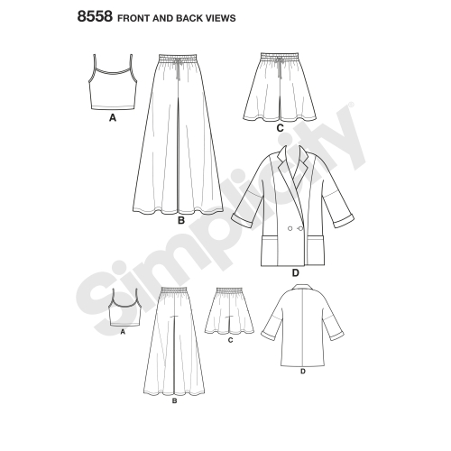 Naiste riietus Mimi G Style, Simplicity Pattern #8558 