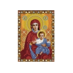  Наборы для вышивания бисером, Nova Sloboda, CK9002, Набор для вышивки иконы Богородица Леушинская 