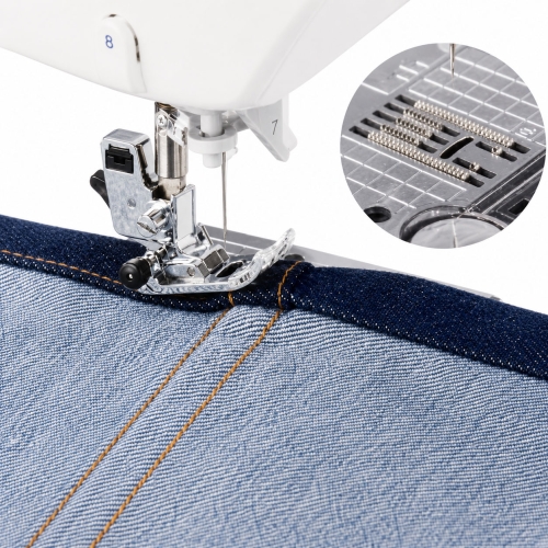 Sewing machine Juki HZL-F600 HZL-F series has powerful feeding thanks to a special steel feed dog