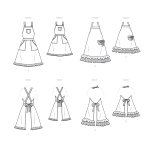 Швейные выкройки Simplicity S9395 Aprons for Misses, Children and 18` Doll, A (S - L / S - L) 