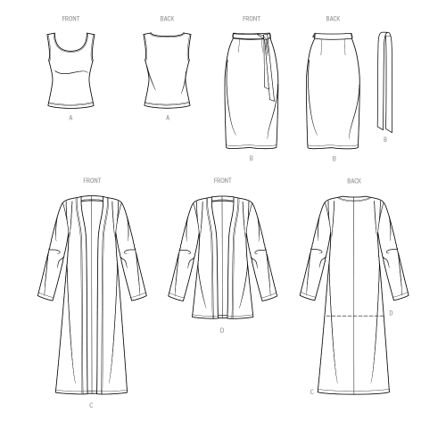 Simplicity lõikekomplekt S9717 WOMEN`S KNIT TOP, CARDIGAN AND SKIRT 