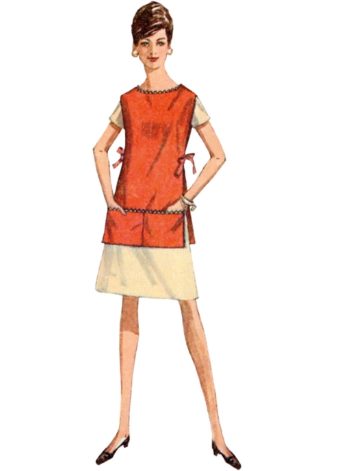 Simplicity Sewing Pattern S9726 MISSES` VINTAGE APRON OR BEACH COVER-UP IN TWO LENGTHS, SS9726OS 
