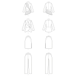 Выкройка: Misses` Jacket, Dress, Top, Skirt & Pants, Butterick B6739 