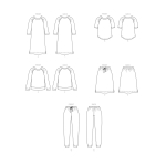 Ompelukaava: Misses` Knit Dress, Tops, Skirt and Pants, Butterick, B6859 