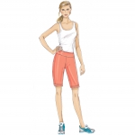 Ompelukaavat: Misses` Pleated Skort, and Pull-On Shorts and Pants, Butterick B6460 