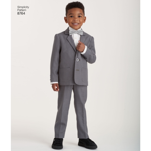 Poiste ülikond ja lipsud, suurused: A (3-4-5-6-7-8), Simplicity Pattern #8764 