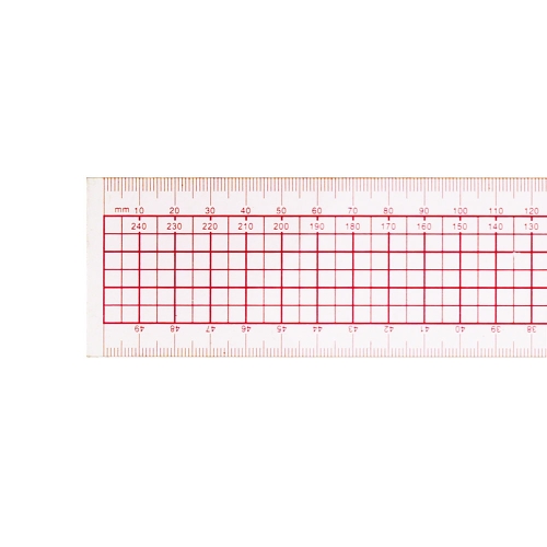 Läbipaistev õhem plastjoonlaud 5cm x 50cm, C-Thru M-111 
