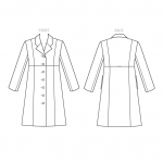 Ompelukaavat: Misses`, sizes: Women`s Empire-Waist Coat with Princess Seams, Butterick B6430 