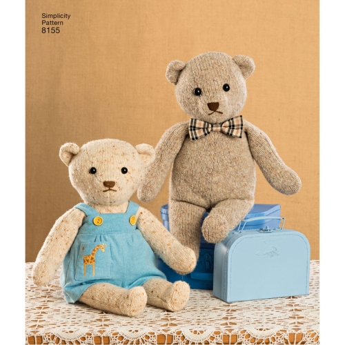 Topistäidetavad karud ja riided neile, Simplicity Pattern #8155 