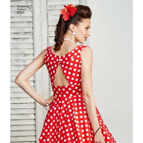 Naistele pluss-suuruses: kleidid, Simplicity Pattern #8051 